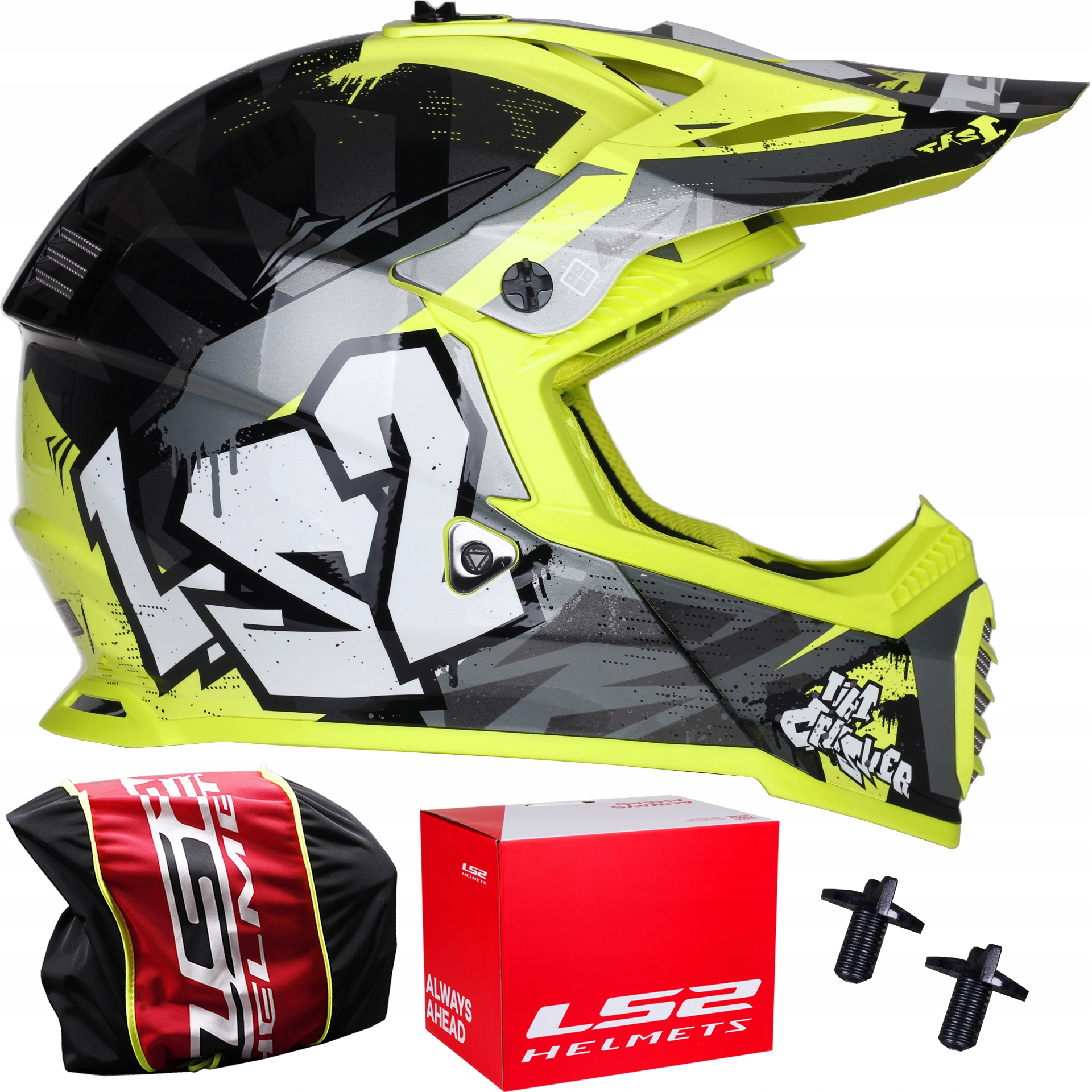 PRILBA LS2 MX437 RYCHLÁ EVO PRIEBEŽNÁ CROSS štvorkolka ŽLTÁ