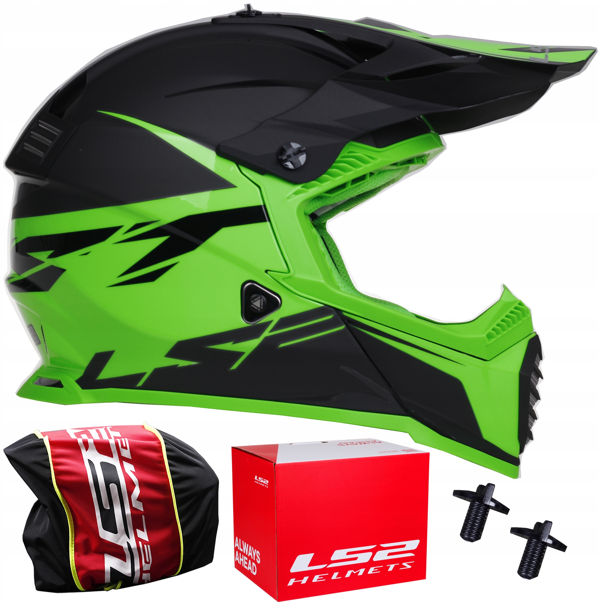 Prilba LS2 MX437 FAST EVO CROSS ATV ROAR ZELENÁ