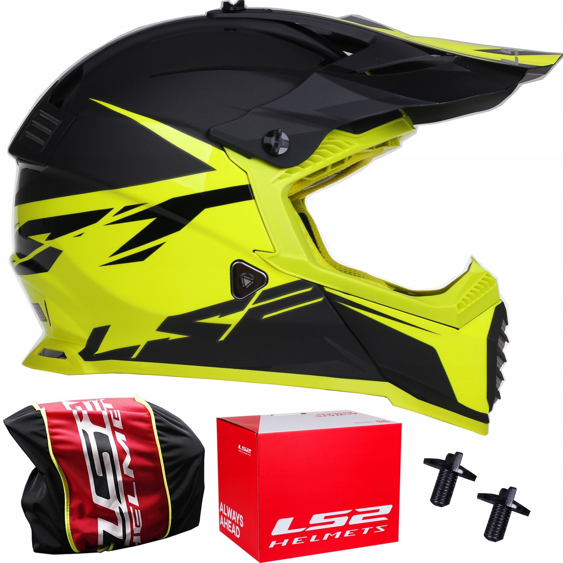 Prilba LS2 MX437 FAST EVO CROSS ATV ROAR ŽLTÁ FLUO
