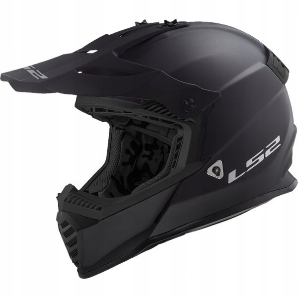 LS2 MX437 FAST EVO matná čierna terénna prilba Ľ