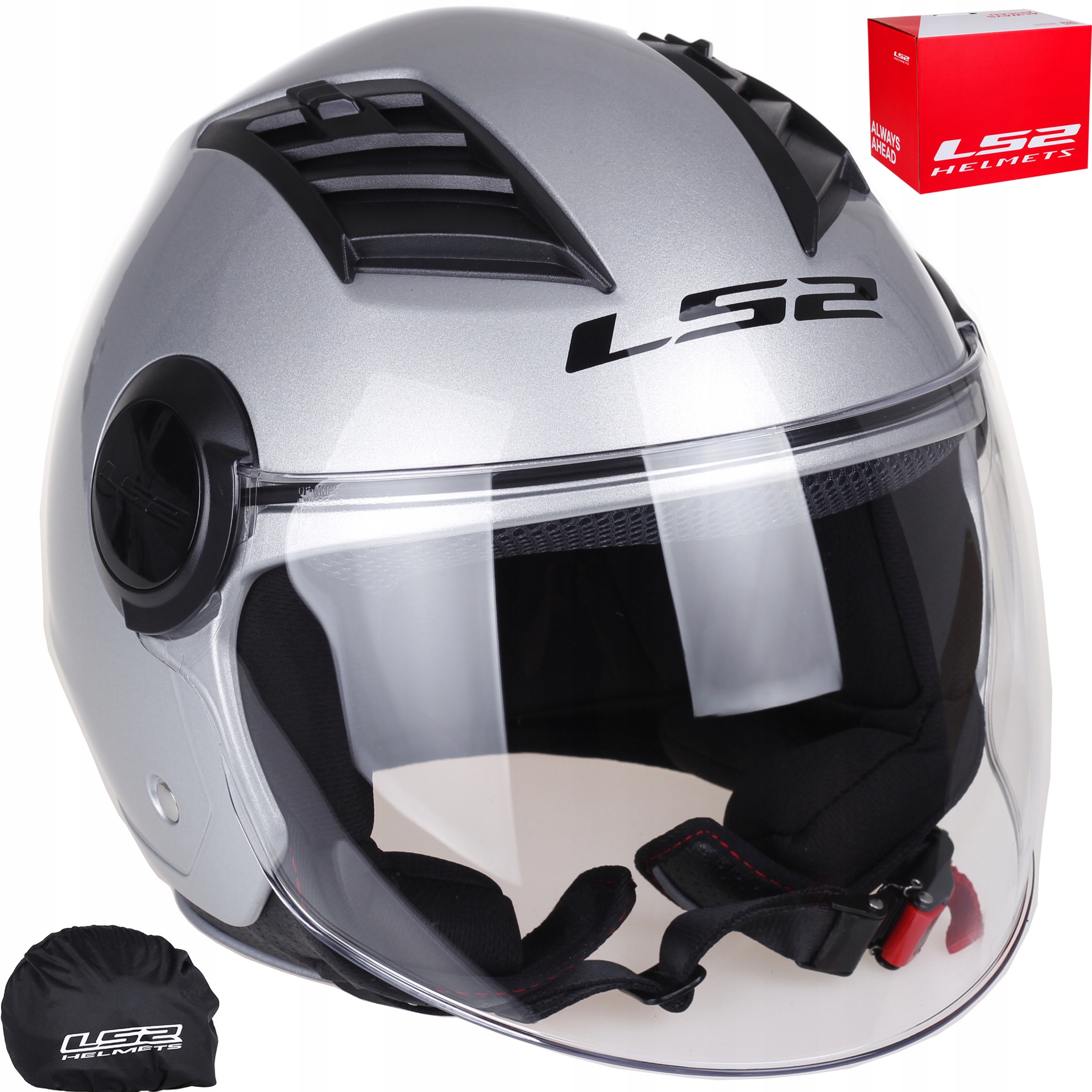 OTVORENÁ PRILBA LS2 OF562 SILVER AIRFLOW strieborná