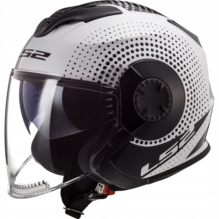 Prilba s otvorenou tvárou LS2 OF570 VERSO SPIN WHITE BLACK XL