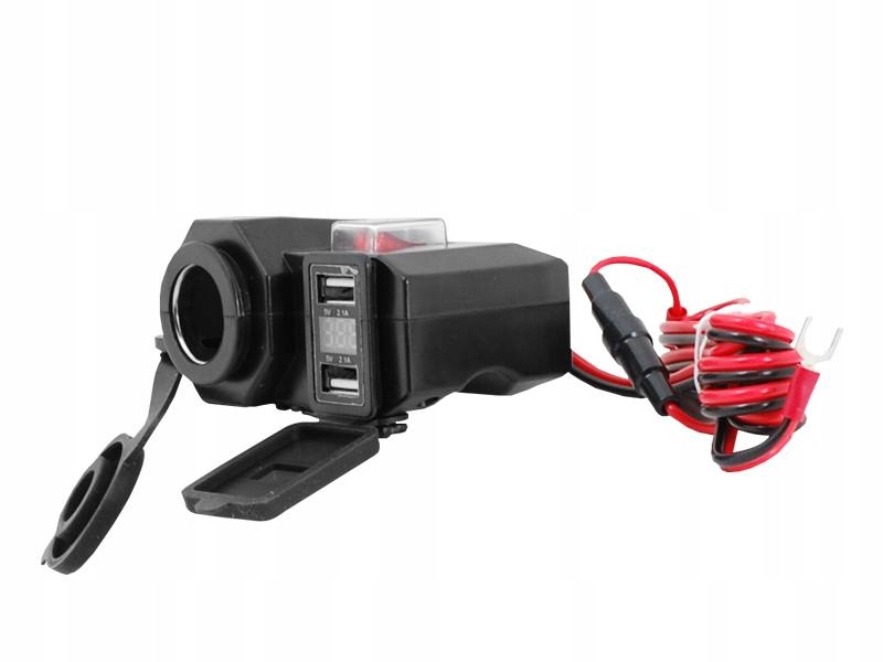 Nabíjačka motocyklov 12V + 2x USB VODEODOLNÁ