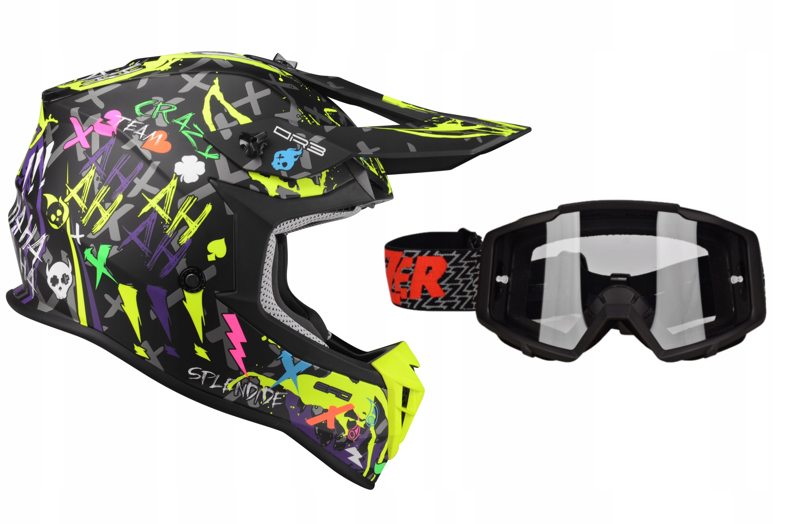 Motocyklová prilba Lazer OR3. XL + OKULIARE