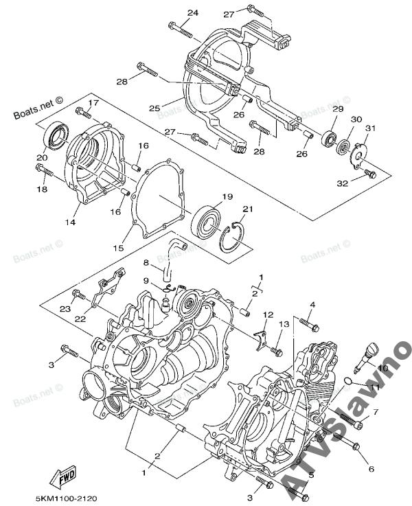 Yamaha YFM 350 450 Wolverine Krycie ložisko