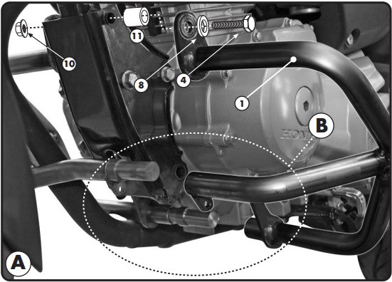 Padacie rámy MB Givi TN1142 pre Honda CBF125 / CB125F