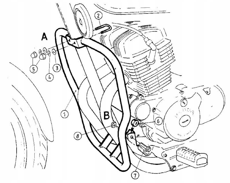 Padacie tyče MB Hepco Becker pre Honda CMX 250 Rebel