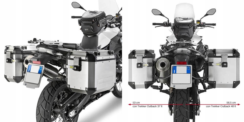 MB BOČNÉ PRÍPADY ČIERNE KAPPA KFR PRE BMW F 800 GS
