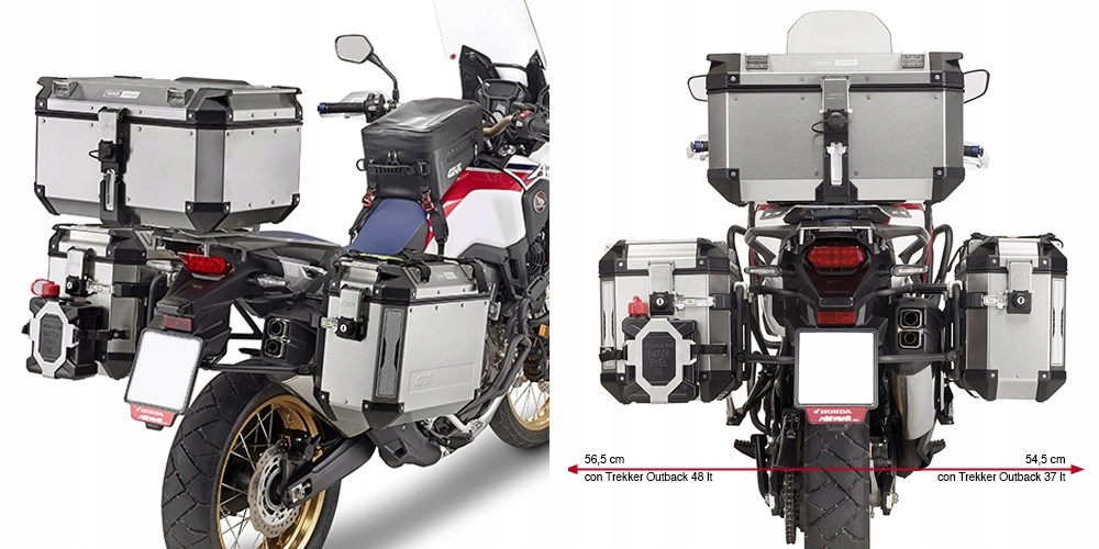 MB ČIERNE BOČNÉ SKRINE KAPPA KFR HONDA CRF 1000