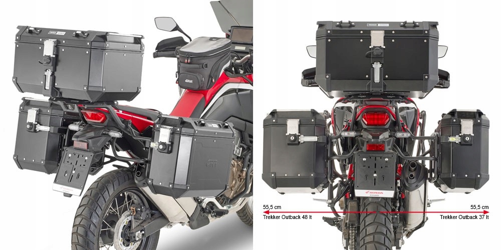 MB ČIERNE BOČNÉ SKRINE KAPPA KFR HONDA CRF 1100