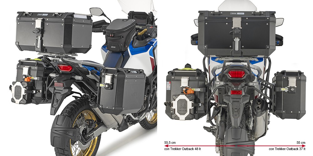 MB ČIERNE PÚZDRA KAPPA KFR HONDA CRF 1100 Adv Sp