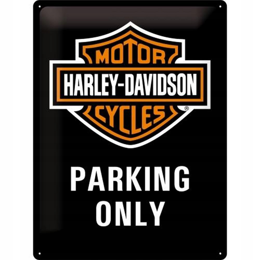 KOVOVÝ PLAGÁTOVÝ LIST 30x40cm HARLEY PARKING FAN HI