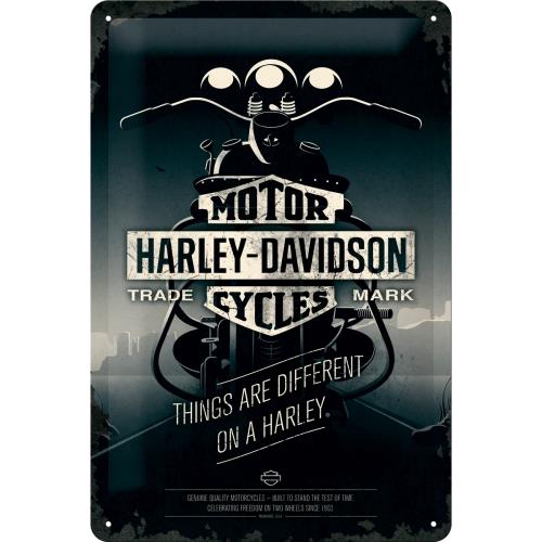 KOVOVÝ PLAGÁTOVÝ LIST 3D 20x30cm DARČEK HARLEY