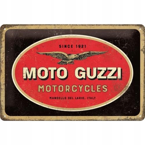 KOVOVÝ PLAGÁTOVÝ LIST 3D 20x30cm MOTO GUZZI HIT