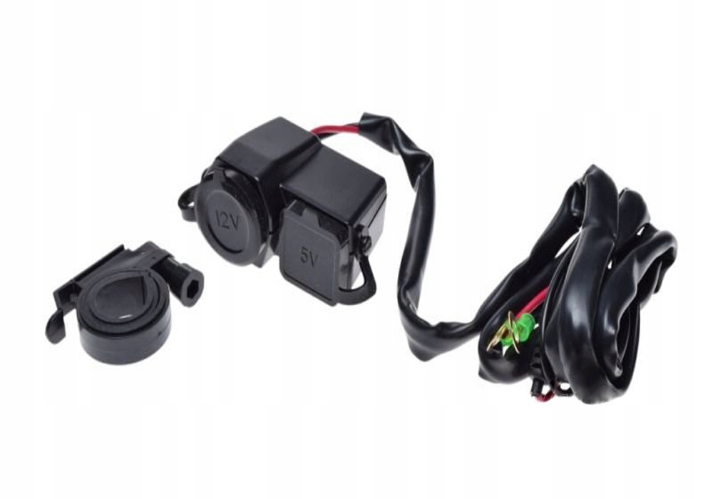 ZAPAĽOVACÍ ZÁSUVKA MOTOCYKLU 2 X USB NABÍJAČKA