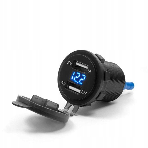 ZAPAĽOVACÍ ZÁSUVKA MOTOCYKLU 2xUSB NABÍJAČKA