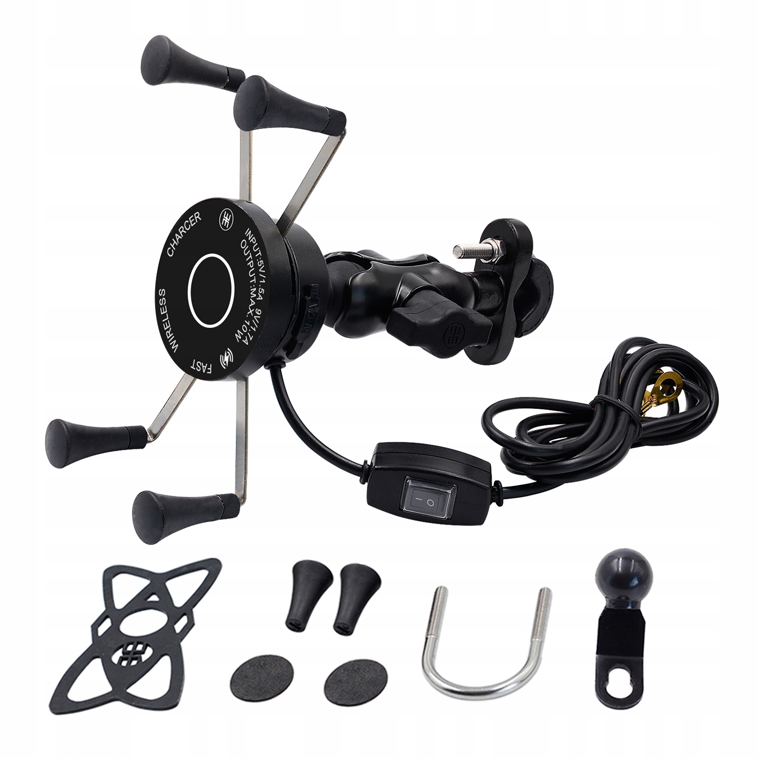 DRŽIAK RAMENY MOTOCYKLU ZRCADLO QC3.0