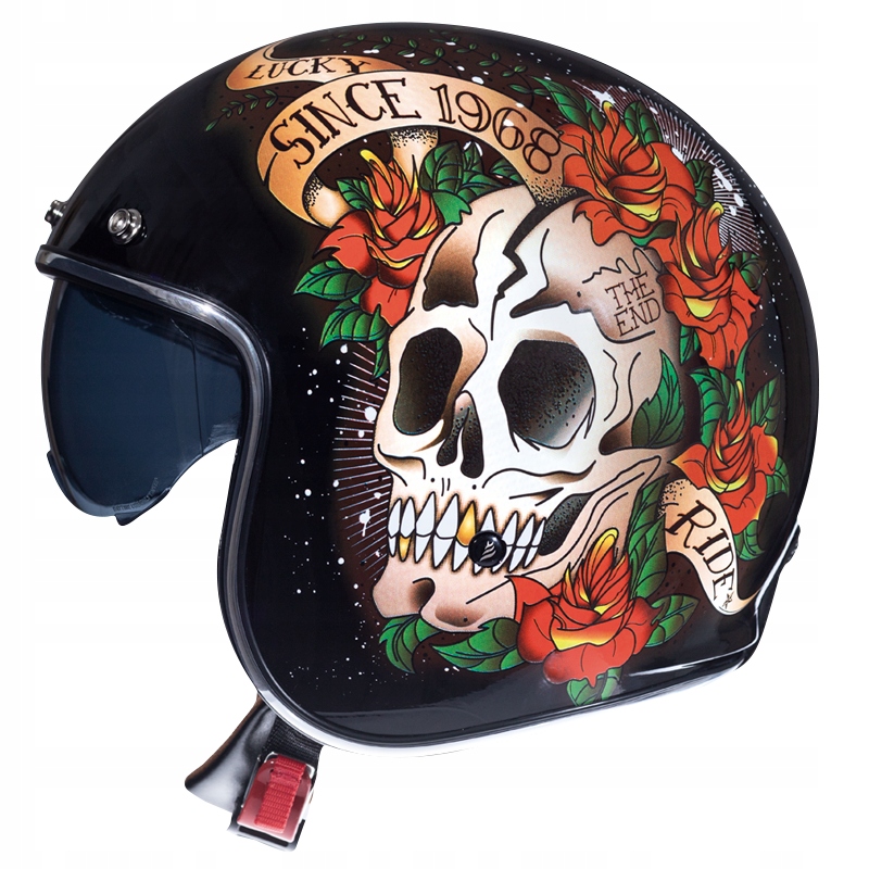 MT OTVORENÁ PRILBA JET LE MANS 2 SKULL & ROSES XXL