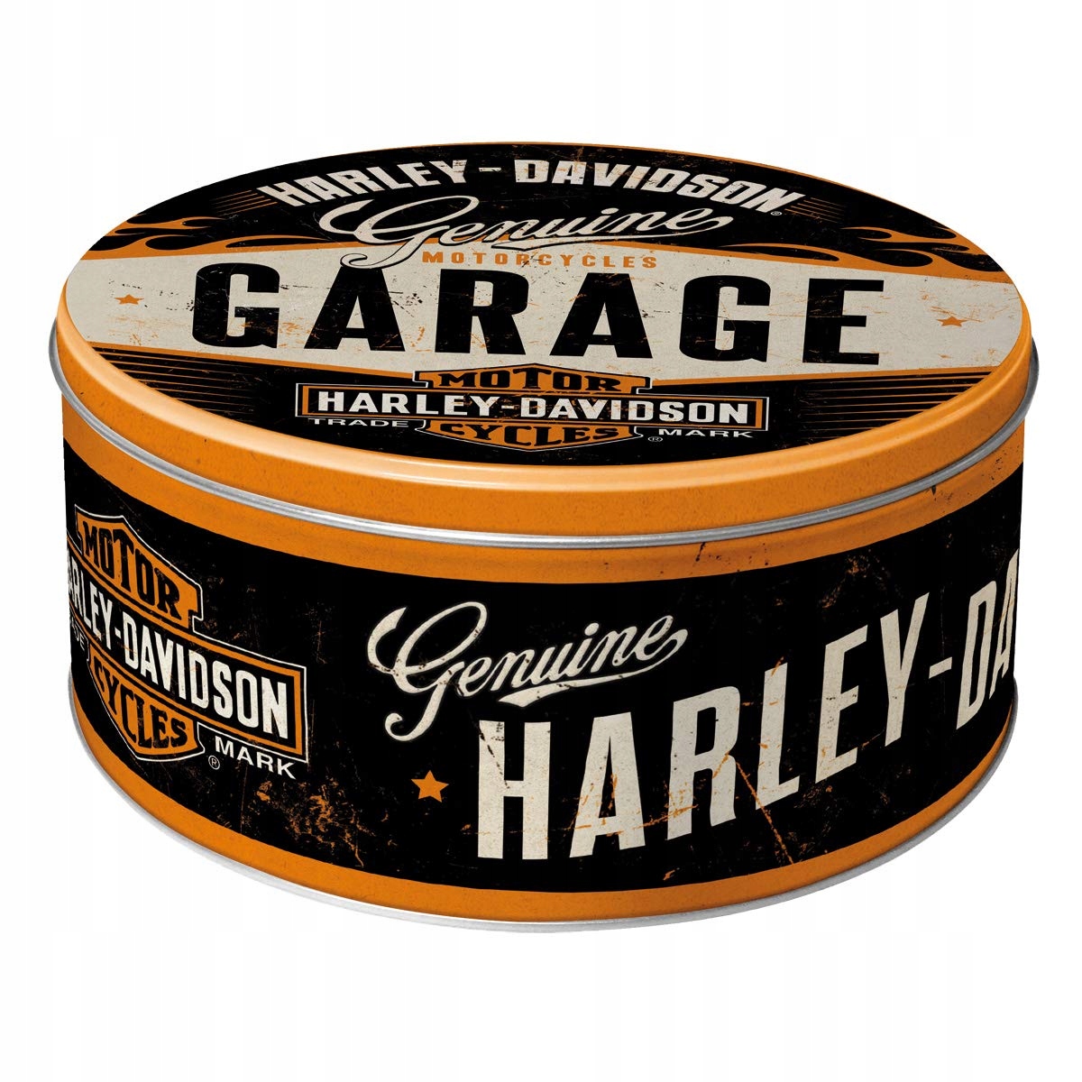 Kovová plechová nádoba Harley Davidson darček