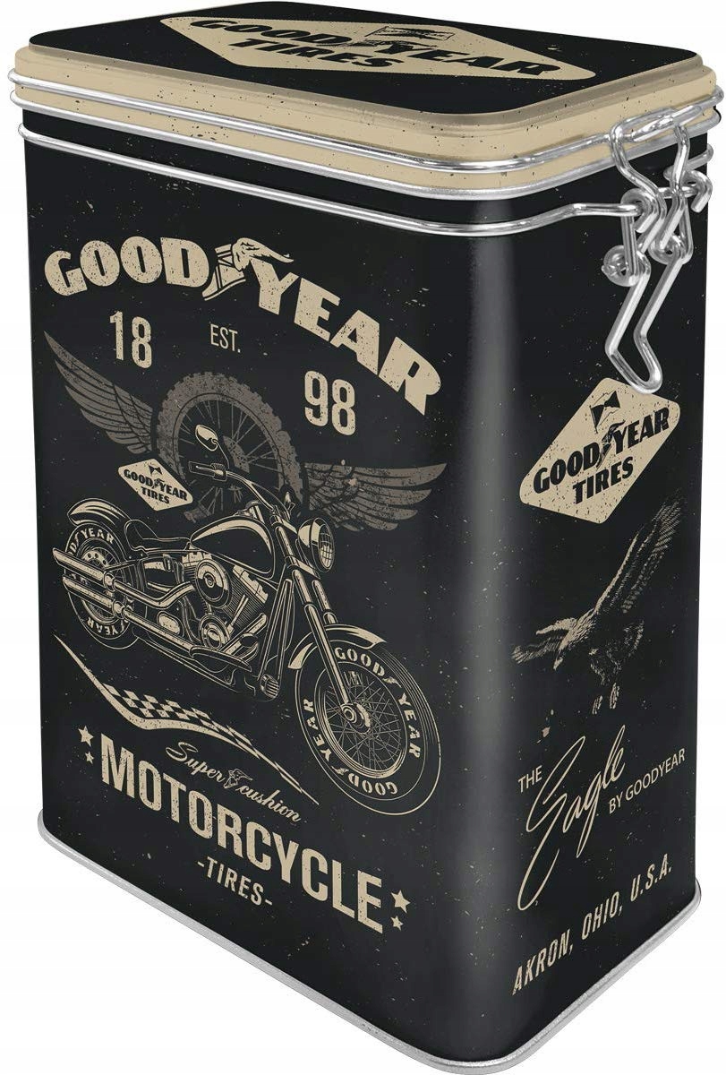 Kovová plechová nádoba s klipom Goodyear