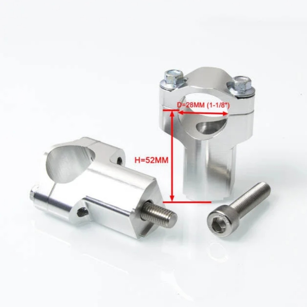 Držiak na zdvih riadidiel KTM 52 mm strieborný