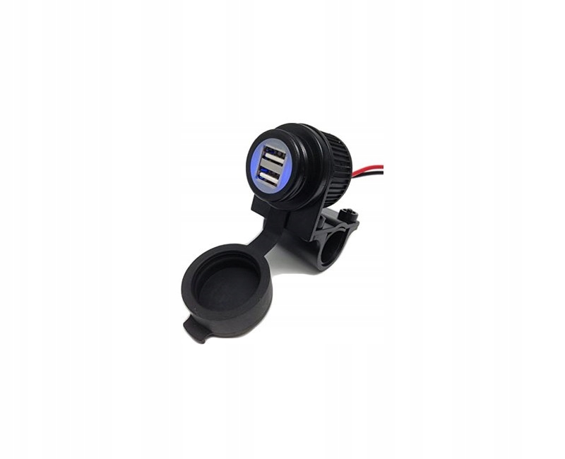 Zásuvka pre zapaľovač USB pre motocykle + DRŽIAK | KRK