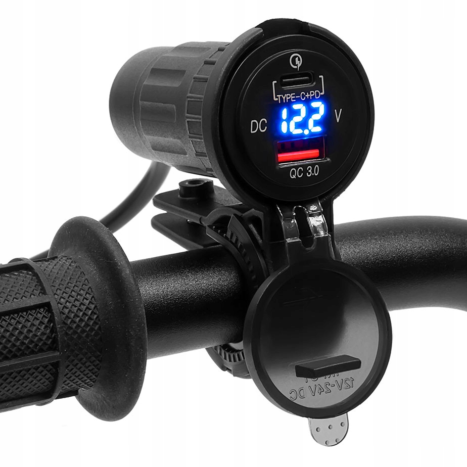 USB zásuvka pre motocykel - 2 x adaptér USB QC 3.0 +