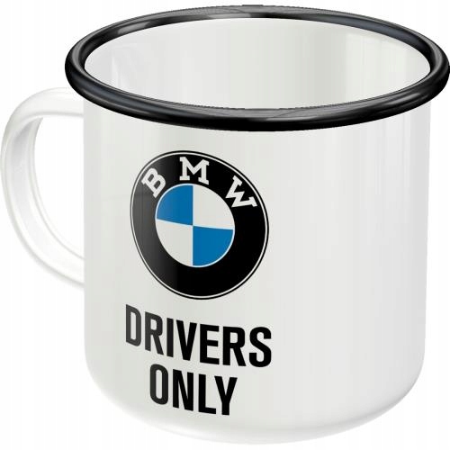 Motocyklový smaltovaný hrnček na kávu BMW cafe