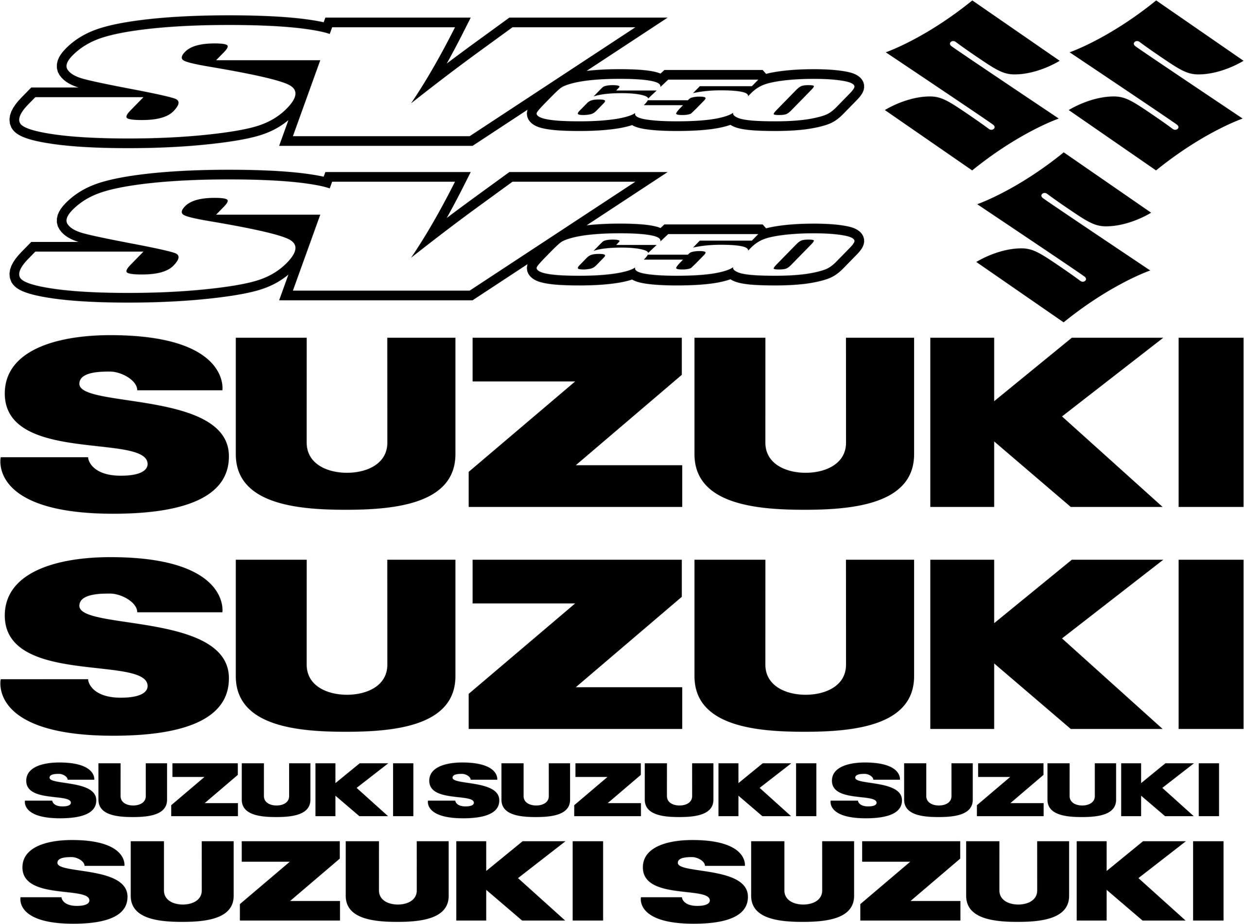 NÁlepky SUZUKI SV 650 SADA DLHODOBÝCH FÓLIÍ