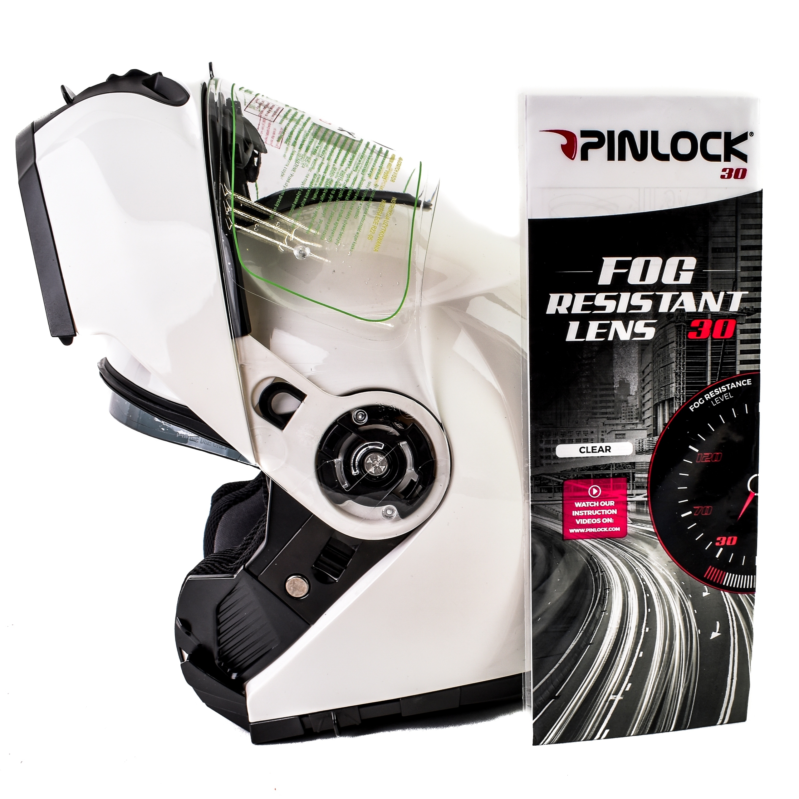 Moto prilba NAXA biela PINLOCK XL