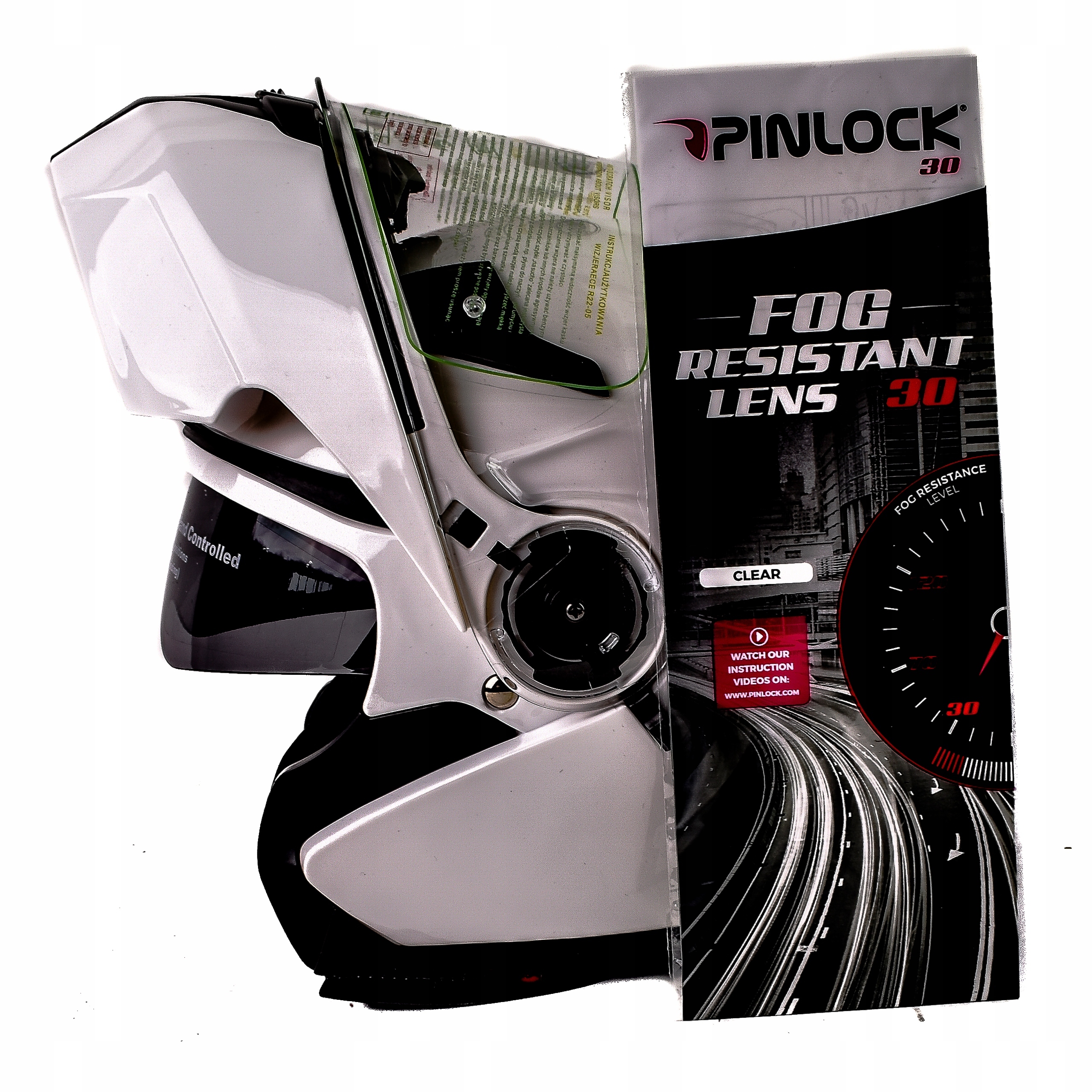 Moto prilba NAXA biela PINLOCK S