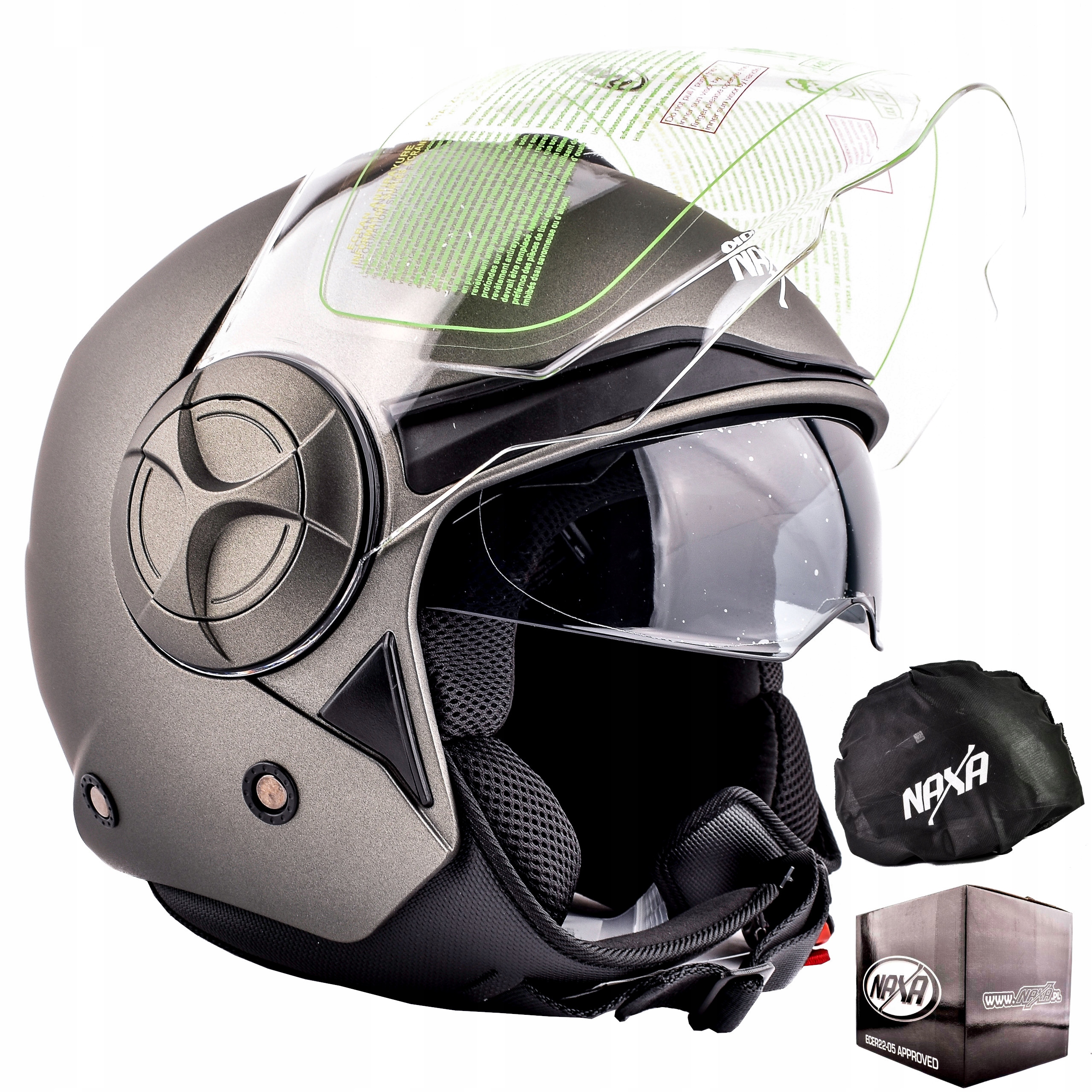Moto prilba NAXA Open Face S24 MAT BLENDA XXL