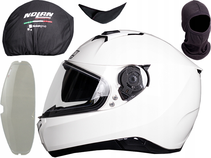 PRILBA NA MOTOCYKLE NOLAN N87 N-COM biela M ZADARMO