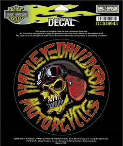Samolepka na lebku Harley-Davidson vyrobená na mieru