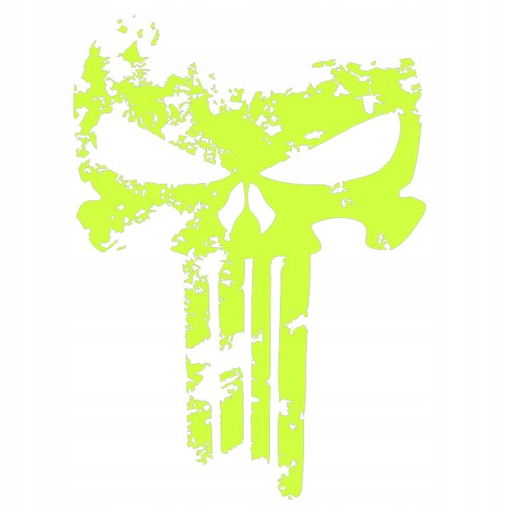 Nálepka NEON PUNISHER lebka lebka lebka 60cm