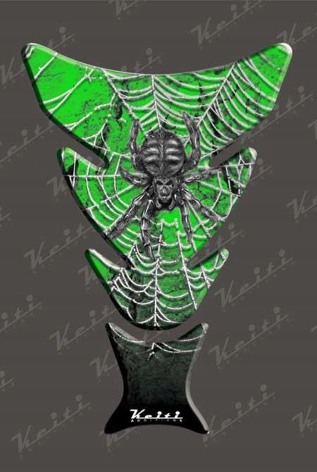 Nálepka na nádrž TANKPAD Keiti KT8010G Spider Web Ziel