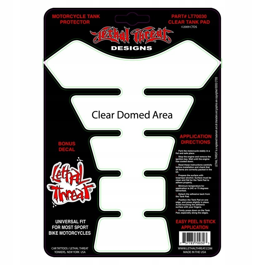 Nálepka na tank TANKPAD Lethal Threat Clear LT70030