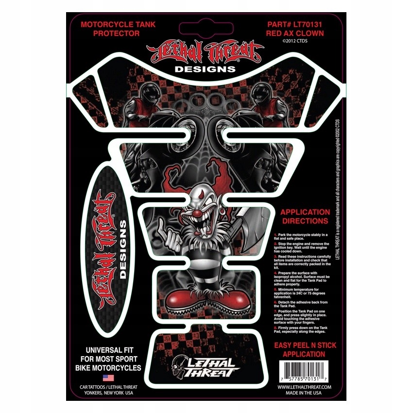 Nálepka na tank TANKPAD Lethal Threat Red Axe LT70131