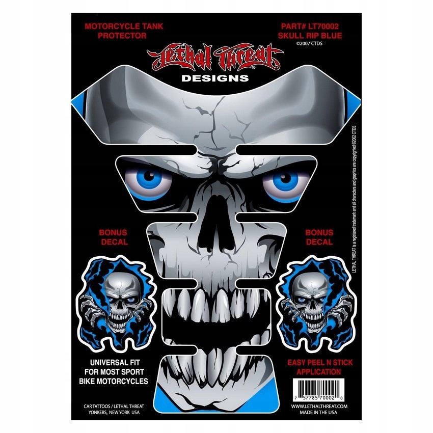 Nálepka na tank TANKPAD Lethal Threat Skull LT70002