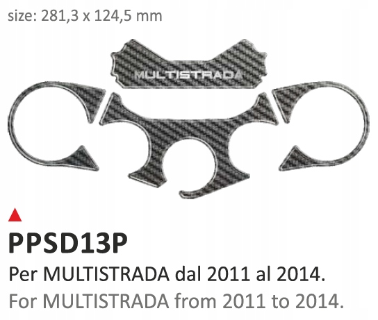 Nálepka Ducati MULTISTRADA na poličke na volante