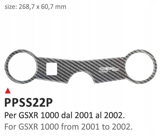 Nálepka na poličku na volant GSXR 1000 2001/2002