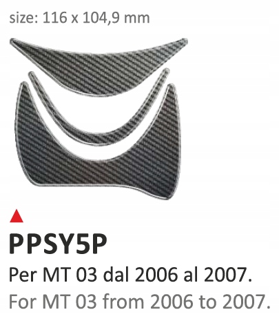 Nálepka na volante Yamaha MT03 2006/2007