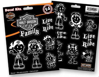 Rodinné nálepky Harley-Davidson