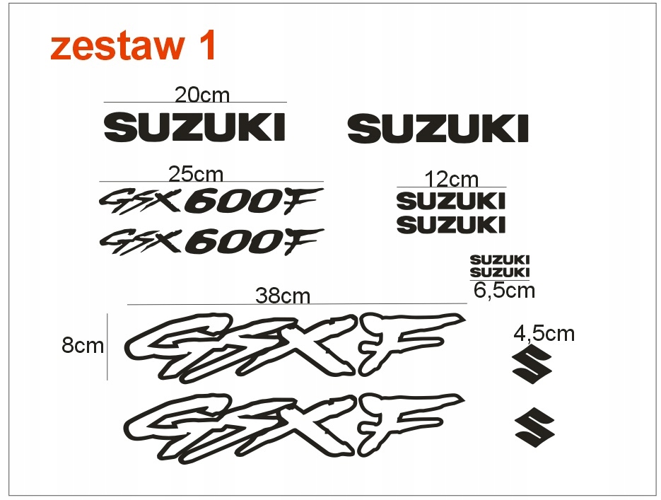 Nálepky SUZUKI GSX 600f 750f 1100f gsx600f 600 f