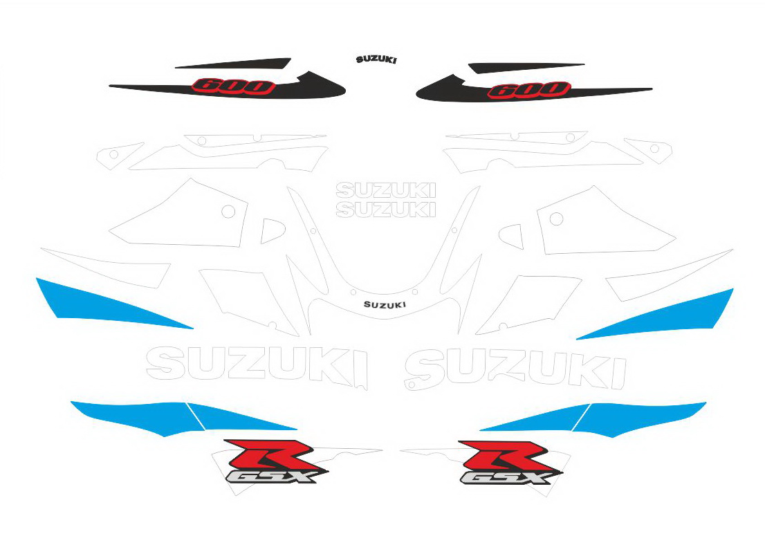 Suzuki Gsxr Gsx R 600 750 1000 K1, K2, K3