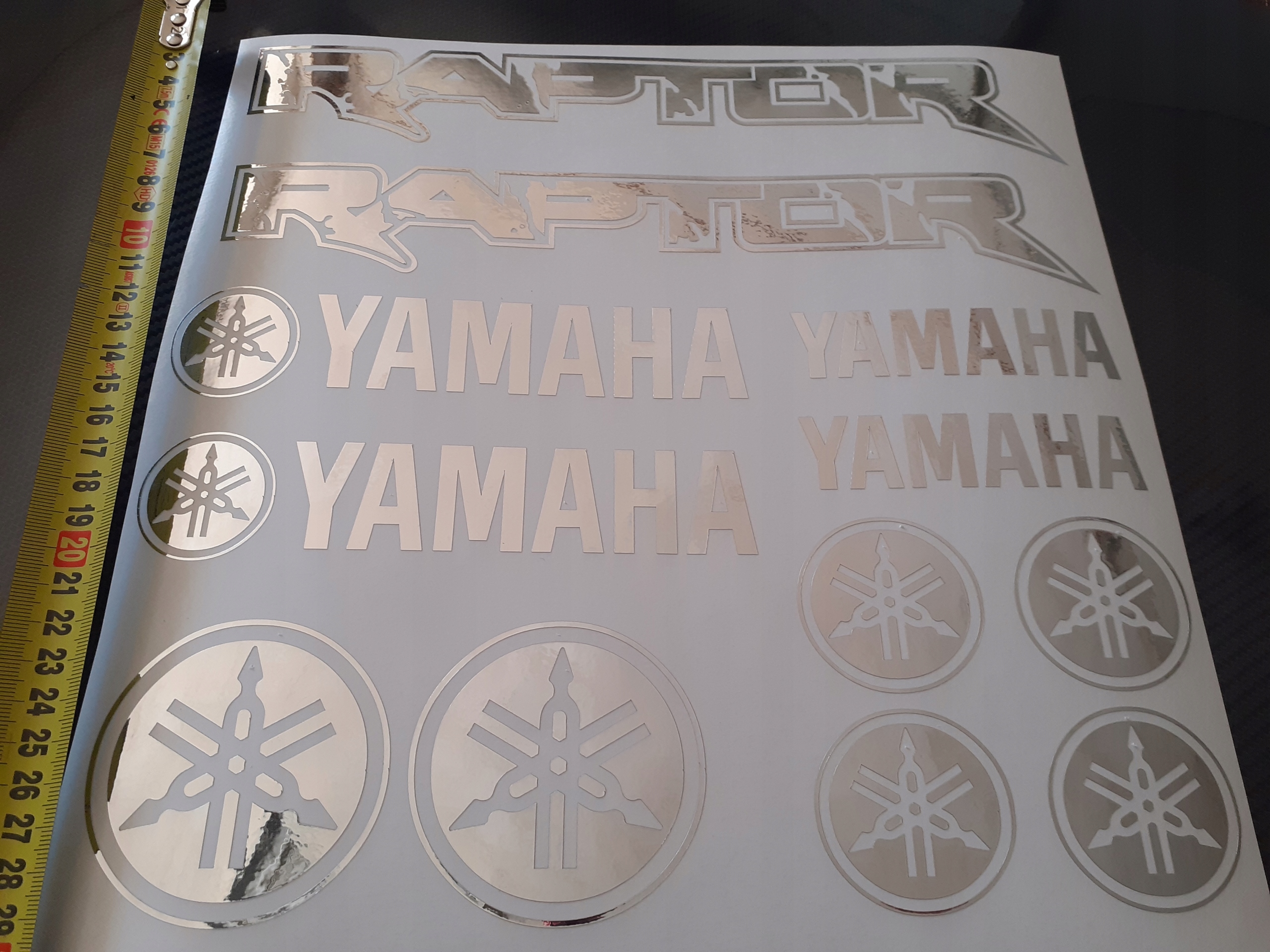 Nálepky YAMAHA CHROM Raptor YZF 600 700 NOVINKA