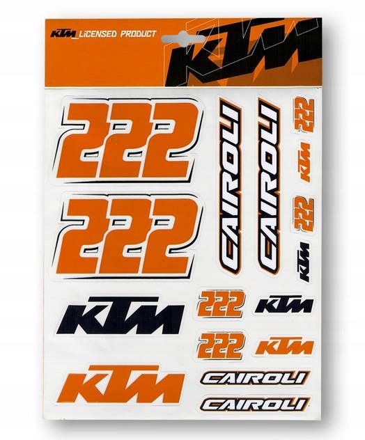 Samolepky veľká sada TC222 Cairoli KTM TCUSTKTM803