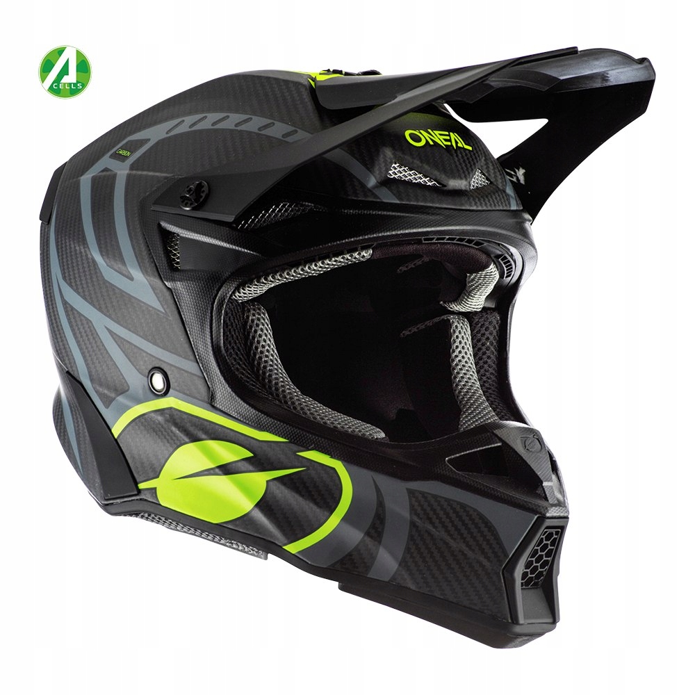 Prilba O`NEAL 10SRS CARBON RACE ČIERNA / NEON ŽLTÁ