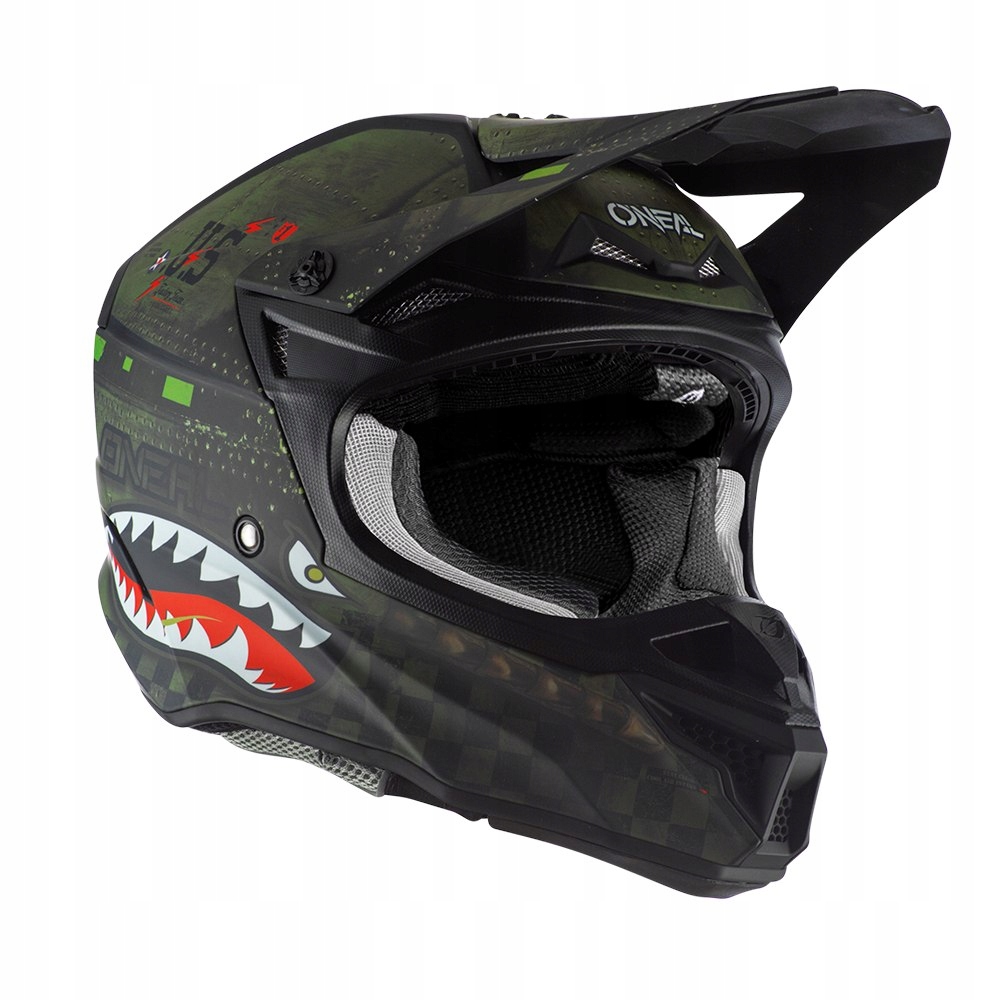 Prilba O`NEAL 5SRS POLYACRYLITE WARHAWK ČIERNA / ZELENÁ