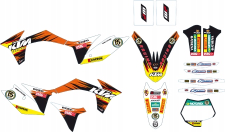 MOTOCYKLOVÁ DÝHA KTM SX / SX-F TOVÁRENSKÝ ČAJ
